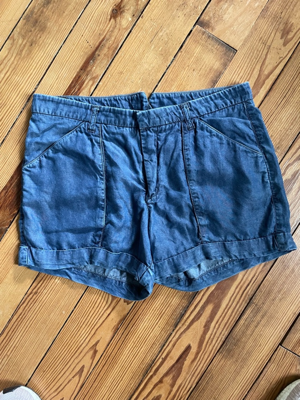 Helmut Lang Blue Denim-Style Women's Shorts